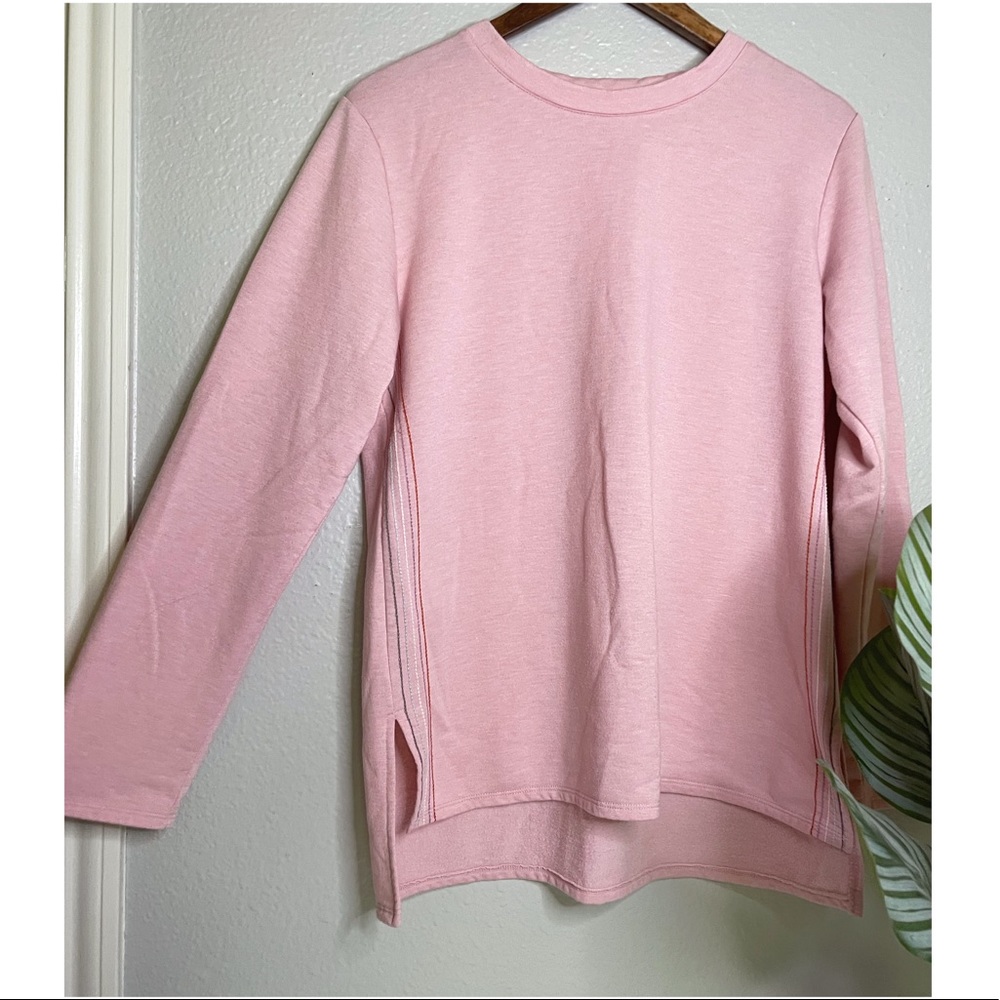 Cuddl Duds Pink Crewneck Sweatshirt with Colorful Embroidery - Picture 4 of 5